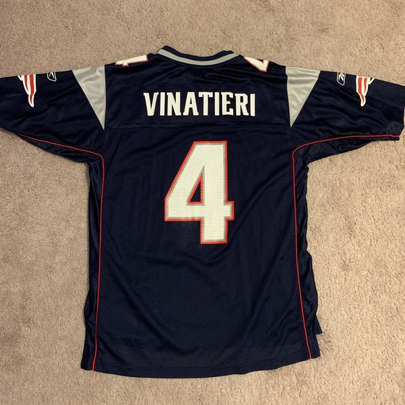 New England Patriots #4 Adam Vinatieri Jersey L Blue NFL - Picture 1 of 4